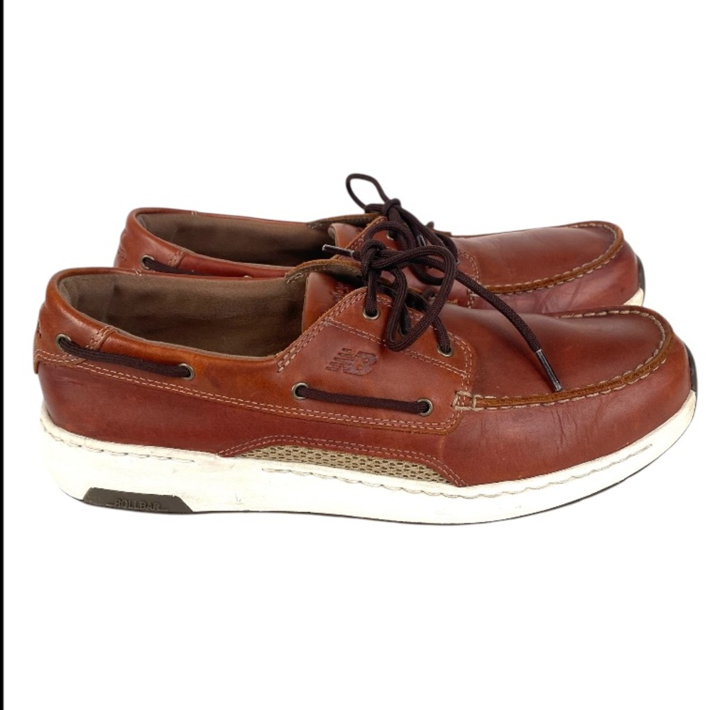 New Balance MD1200 Men’s Leather Walking Boat Shoes Brown Size 10